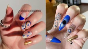 30 Stunning Evil Eye Nails To Protect You